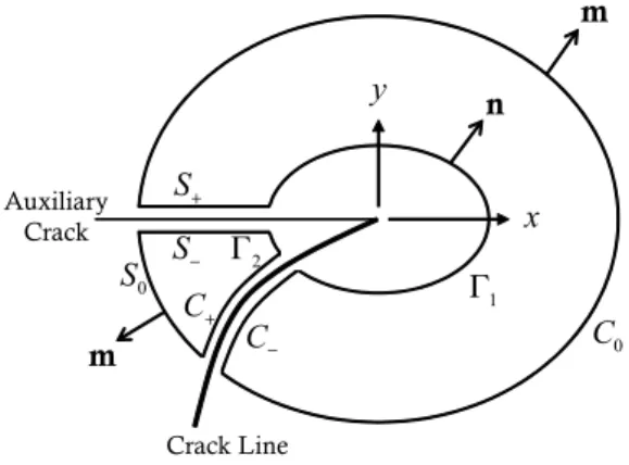 Fig. 2 The domain of interaction J-integral