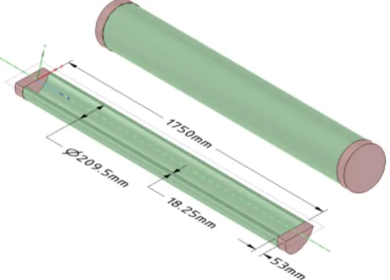 Fig 3 Design parameters for shape optimization of the  bowed-out pressure hull(half model)