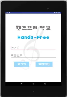 그림  16.  애플리케이션  실행  (악보  리스트  페이지)