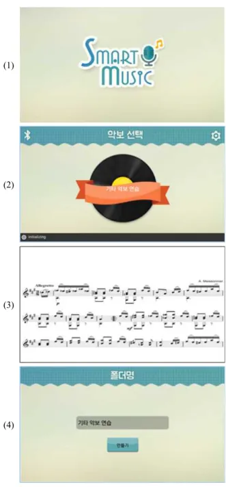 그림  11.  악보  어플리케이션(App)  사용자  인터페이스