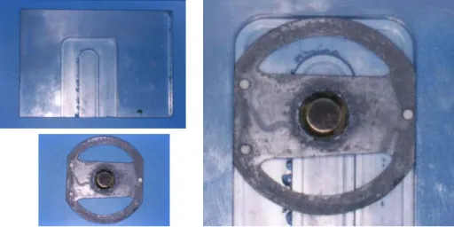 Fig. 3. Mounting plate with both end cut and acrylic platform.5