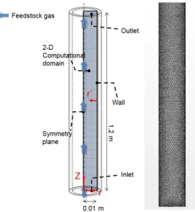 Fig. 1 The Computational domain and mesh