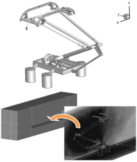 Fig. 1 Pantograph(top) and pantograph grid system(bottom)