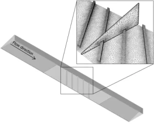 Fig. 2 Flow domain and generated mesh
