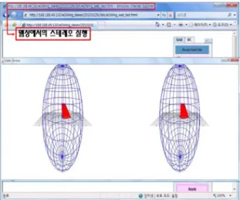 Fig. 13  Visualization data on the 3D monitor