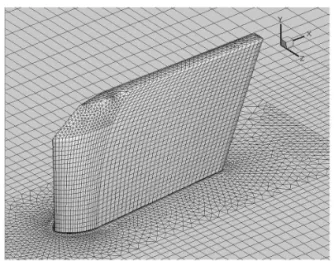 Fig. 4 Surface mesh distribution of baseline multi-function sensor  (total 1.5M cells)