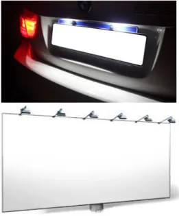 Fig.  3.  License  plate  and  license  lamp  layout.