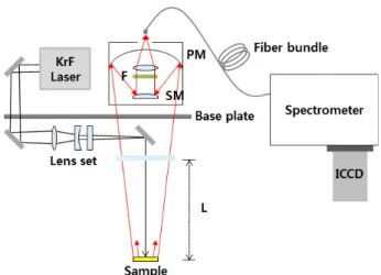 Fig. 1. A schematic diagram of the raman LIDAR system for  detection of chemical on road.