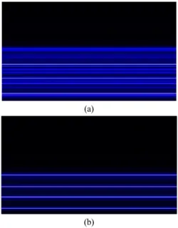 FIG. 7. The imaging of the slide glasses (a)without k-domain  linearization (b)with k-domain linearization.