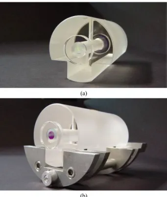 FIG. 2. (a) ULE super-cavity for the probe laser, (b) the super-