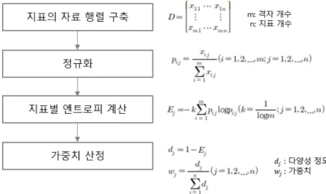 Fig. 5. Entropy weight calculation process