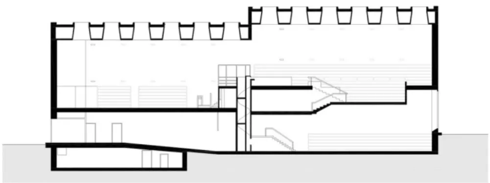 Fig. 3. Section of Reding room &amp; Bookshelf of Viipuri Library 