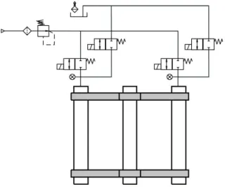 Fig.  3  The  experimental  setup:  pneumatic  circuit
