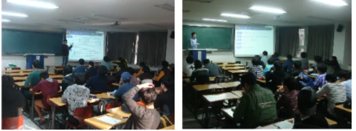 그림  4  트랙이수자  전체  간담회 3.2  특성화  정규강좌  실시 특성화 트랙의 정규교육을 위하여 2013학년도 2학 기～2014학년도 2학기 동안 표 2와 같이 5개 정규강 좌가 별도 개설되었으며,  트랙 학생 전원이 이수하였 다