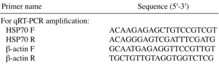 Table 1.  Primers used in this study