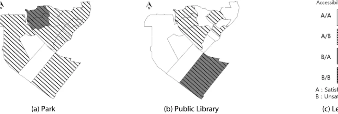 Fig. 4. Capacity and Accessibility Evaluation Map – Vehicle Time