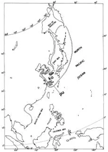 Fig. 4.  Geographical distribution ranges of Raja  species.
