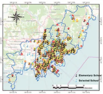 Fig. 11. Before and After of Unused Facilities Service Data using  Elementary School (Gangseo-gu)