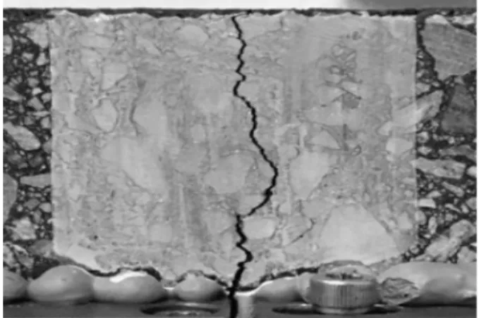 Fig. 11. Crack of The Specimen Table 5. Test Results by Thickness (0.64 mm) Classification Binder 