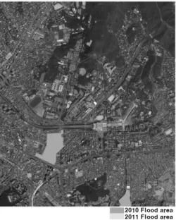 Fig. 2. Recent Flooded Area수심, Sf는  마찰(에너지)  경사이다. 
