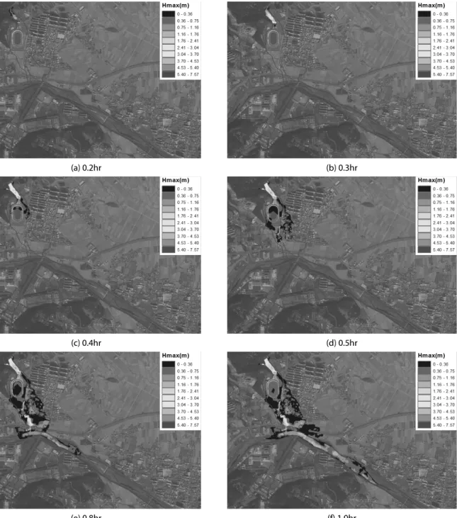 Fig. 9. Inundation Map at Selected Time Level