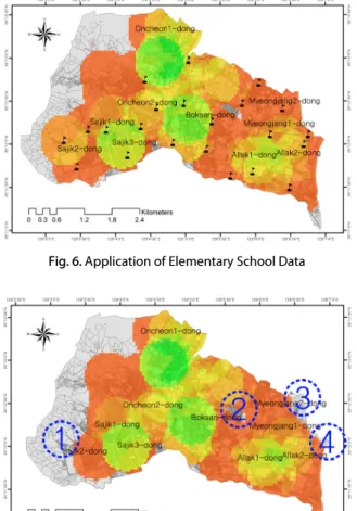 Fig. 6. Application of Elementary School Data