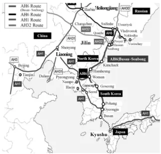 Fig. 1. Subject Areas (AH6 route)