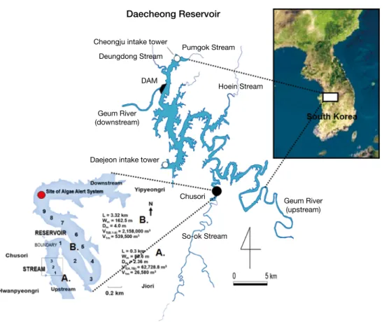 Table 1.   Description for test-bed area and sampling locality in the So-ok Stream of Daecheong Reservoir from May to August, 2014.