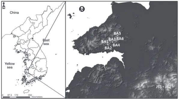 Fig. 1. A map showing the location of study site in South Korea.