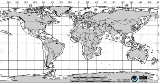 Fig. 1. Large marine ecosystems. Retrieved from http://www.eoearth.org/view/article/154169.