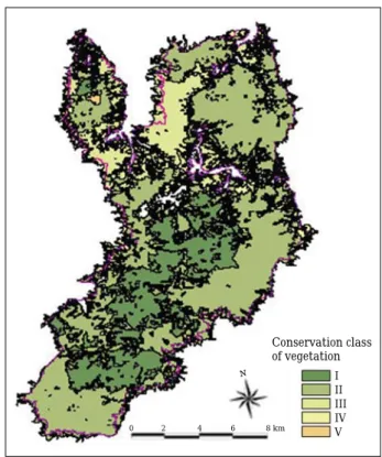 Fig. 3. The actual vegetation map on conservation class in Deogyusan National Park (inside the park).