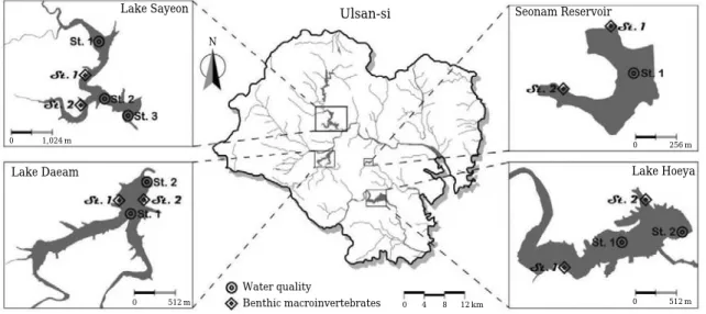 Fig. 1. The map shows surveyed reservoirs.