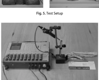 Fig. 6. Data Logger, LVDT and Triaxial gauge2.3.2  수지(Matrix)FRP 복합 재료의 전단특성 및 비선형 거동 분석을 위한 전단시험에 사용된 매트릭스용 수지는 건설용 복합재료에서 가장 일반적으로 사용되는 불포화 폴리에스테르수지 (모델명: G-613BT)를 비롯하여 비닐에스테르수지 (모델명: RF-1001MV), 에폭시 수지 (모델명: YD-128)를  각각  사용하였다