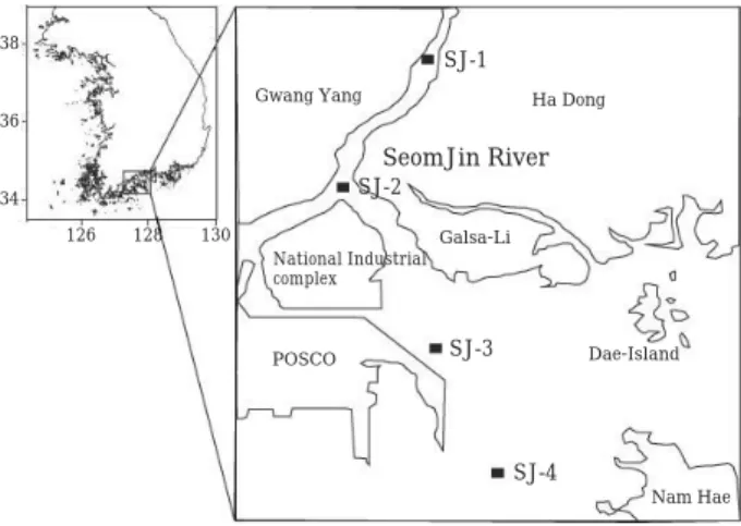 Fig. 1. Study area in the Seomjin River estuary.