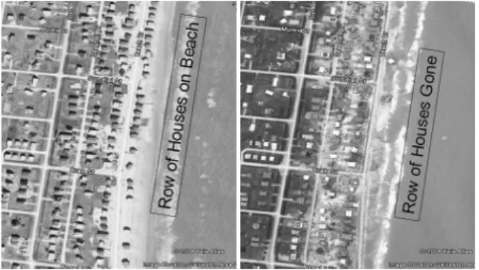 Fig. 3. Satellite Images: Before and After Hurricane Ike (FEMA,  2008)경각심을 기반으로 형성된 통합적 대응 필요성에 대한 공감대는 2000년대 ‘회생능력을 지닌 지역사회(Resilient Community)’라는  새로운  개념의  형성 · 발전으로  이어졌다