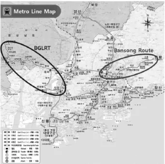 Fig. 1. Line map of BGLRT &amp; Bansong Route