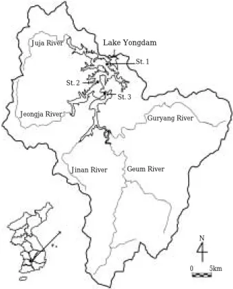 Fig. 1. Map showing the sampling sites.