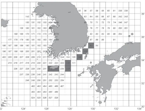 Fig. 1. Location of sampling areas (■).
