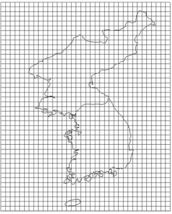Fig. 1 KMA RCM grid structure