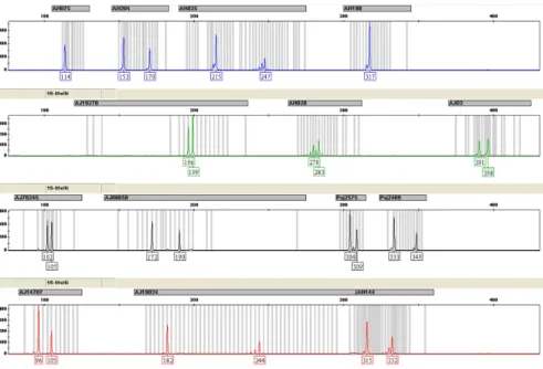 Table 2. Forensic parameters of 14 microsatellite loci in sea cucumber Stichopus japonicus (n=286)