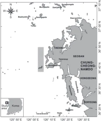 Fig. 1. Location of study area in coastal waters of Taean, Korea. 