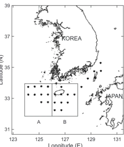 Fig. 1. Sampling area of the blackthroat seaperch Doederleinia  berycoides.