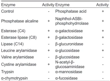 Table 2. Enzyme activities of Bacillus coagulans KM-1 by API- API-ZYM kit