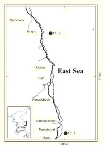 Fig. 1. Map showing the sampling areas, Hupo, Gyeong-sang-buk- Gyeong-sang-buk-do (St