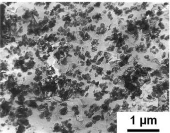 Fig. 1. The TEM micrograph of an extraction replica taken from the annealed materials.
