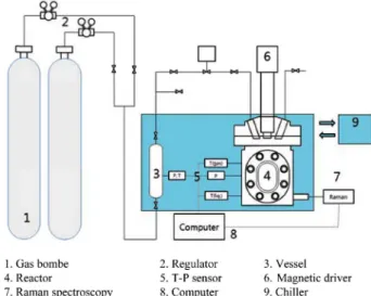 Fig. 2. T-P trace for the determination of equilibrium point of CO 2