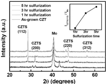 Fig. 2. XRD patterns of as-grown Cu/Sn/Zn/Cu films (sample #1, #2, and #3). 