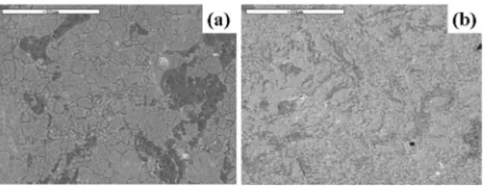 Fig. 10. XRD pattern of as-quenched Ti-42wt%Nb alloy solution heat treated at 1000 o C for 2h(4h-milled powder)(a), aged at 400 o C for 2h(24h-mixed powder) (b).