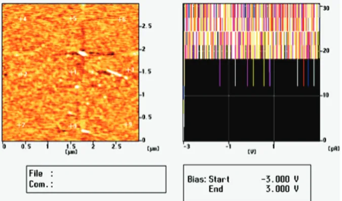 Fig.  5.  Images  of  water  droplets  on  the  surface  of  a  polymer  insulator  deposited  with  DLC  of  various  thicknesses.