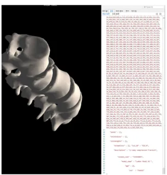 Fig.  5.  The  data  returned  after  transmission.  Clinical  data  and  vertices  array  data  was  returned